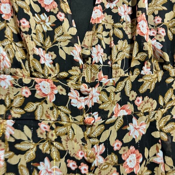 Nasty Gal Mini Dress Multicolor 8 Nothin Bud Love Fitted Plung Floral Print - Picture 7 of 14